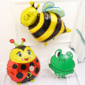 Kinder Geburtstagsfeier Kindergärtner glücklicher Kindertag Cartoon Insekten Schmetterling Ladybug Schneefolie Luftballons